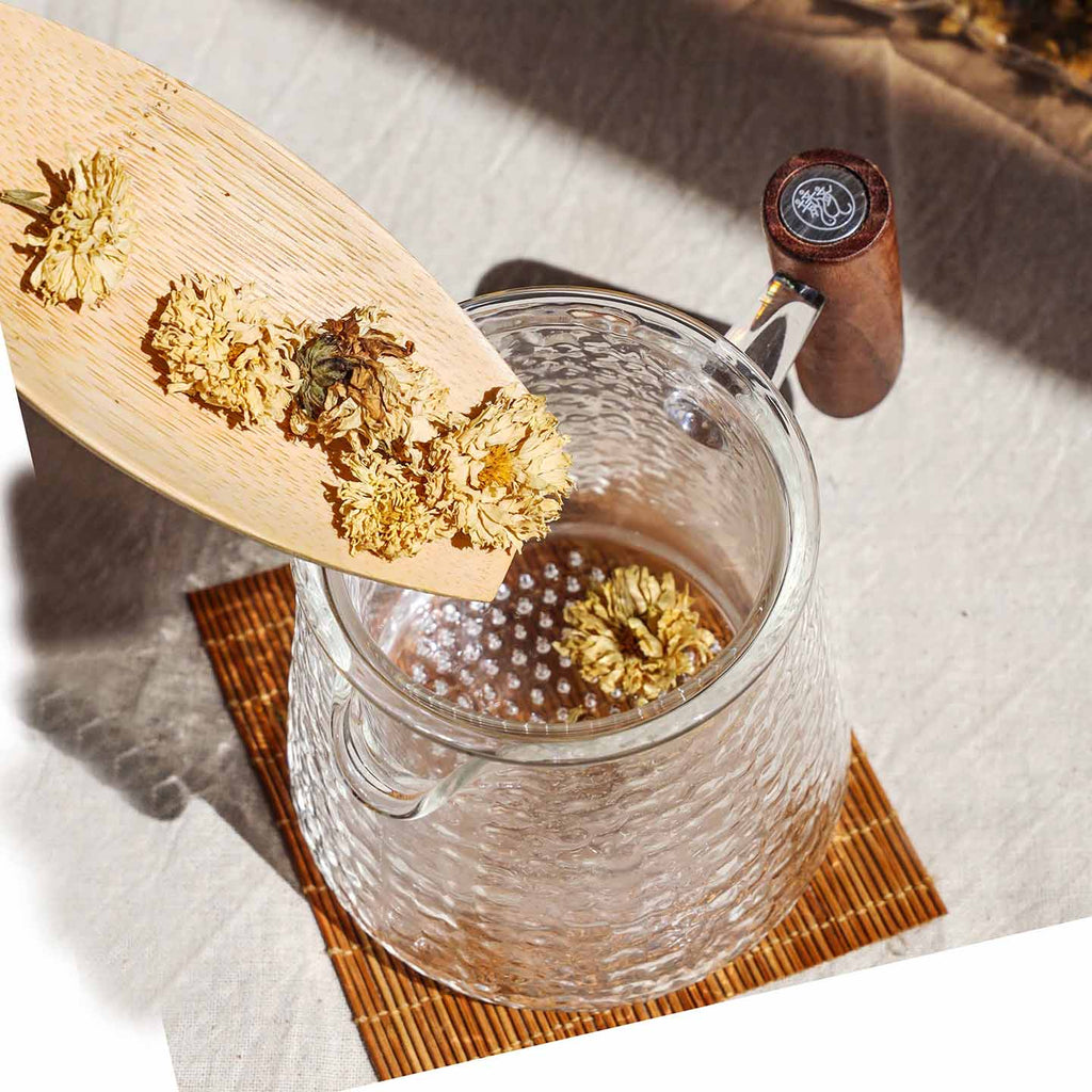 Small Glass Teapot-Hammer Impression Infuser Teapot 4