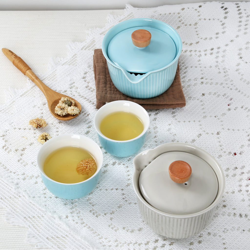 Cute Teapot Set-Burnt Cream Sharing Set 04