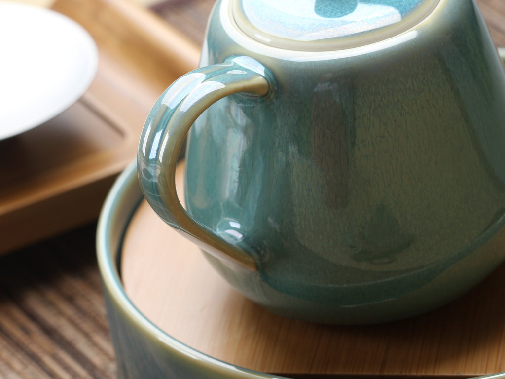 Chinese Teapot-Hare's Fur Glaze Teapot Green 4