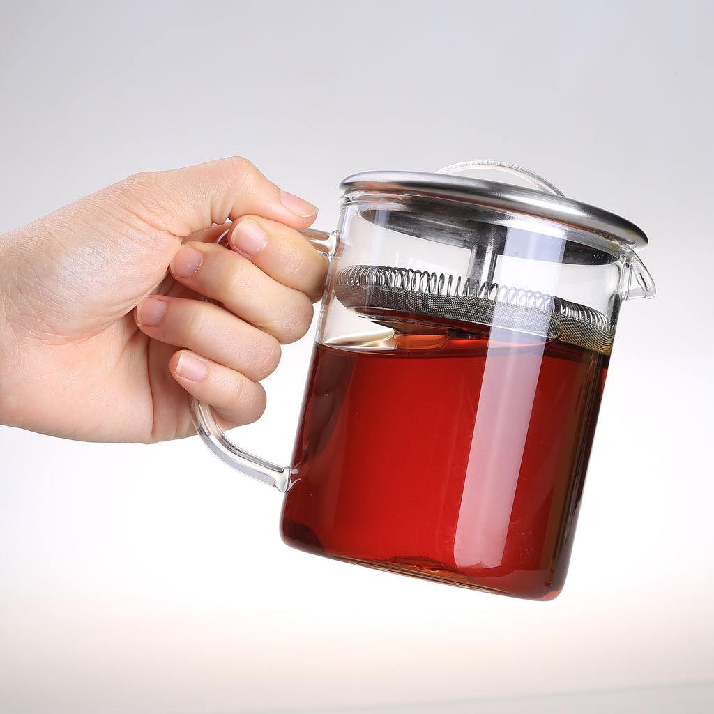 Clear Glass Teapot with Strainer-Tea Master 13oz 1