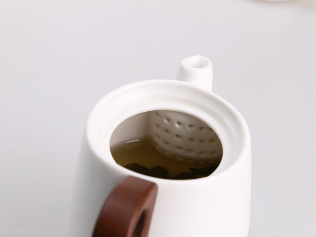 Small Ceramic Teapot-The White Truth Teapot 2