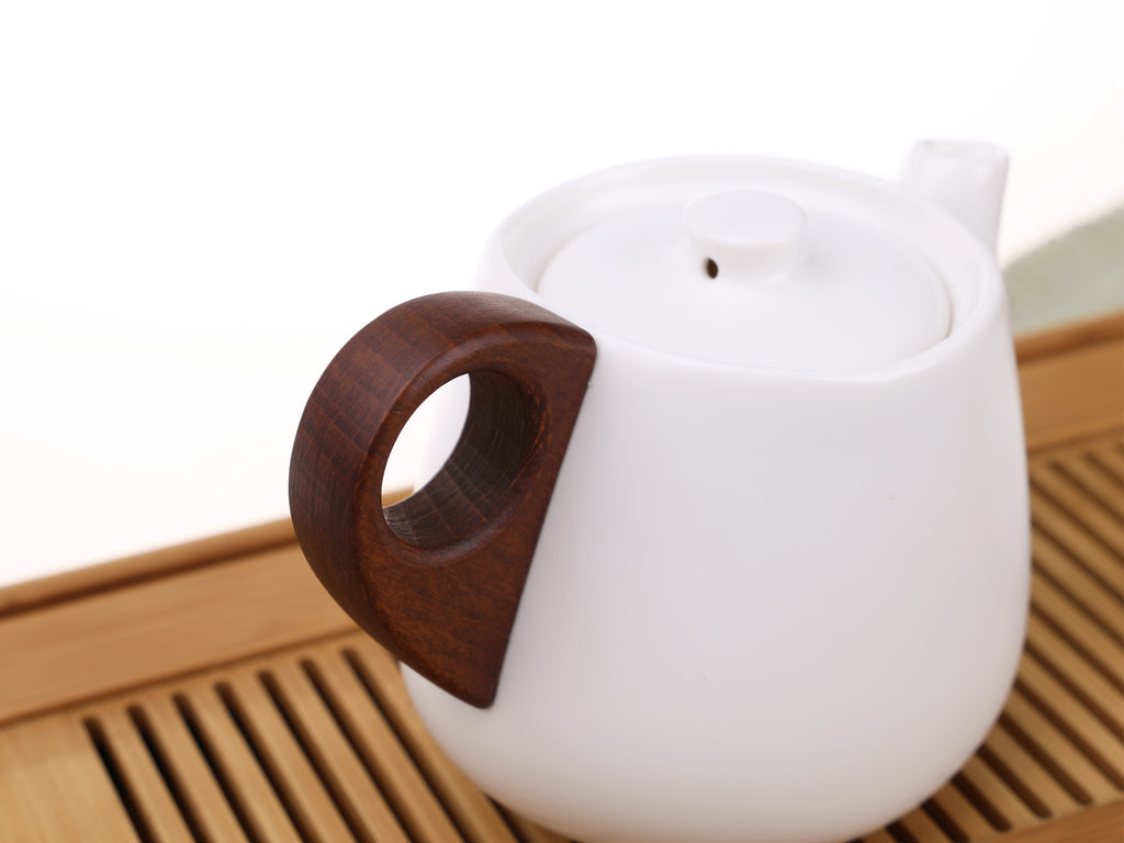 Small Ceramic Teapot-The White Truth Teapot 3