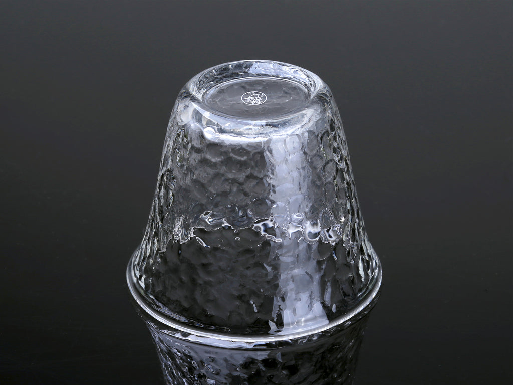 Glass Tea Cup Set-Hammer Impression 2oz 3