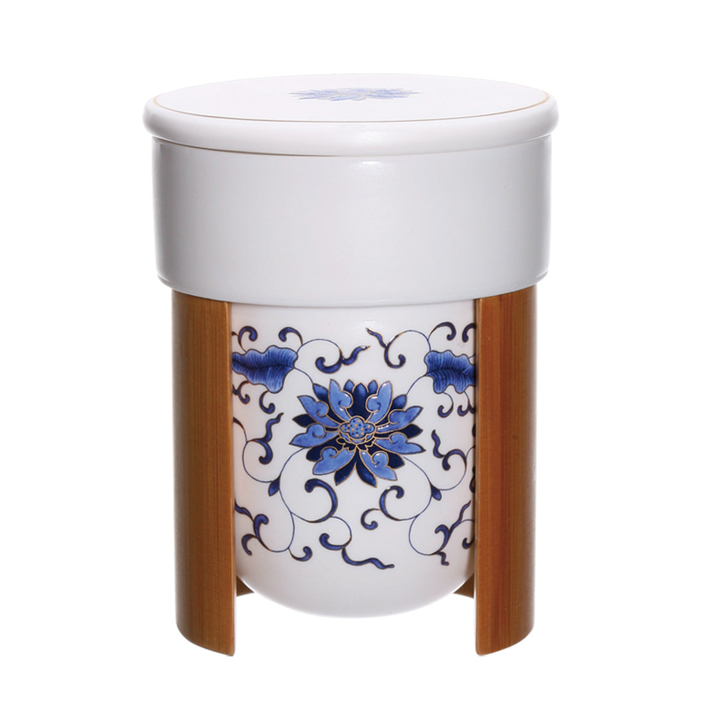 Chinese Tea Mug-Meditation Cover Mug lotus 1