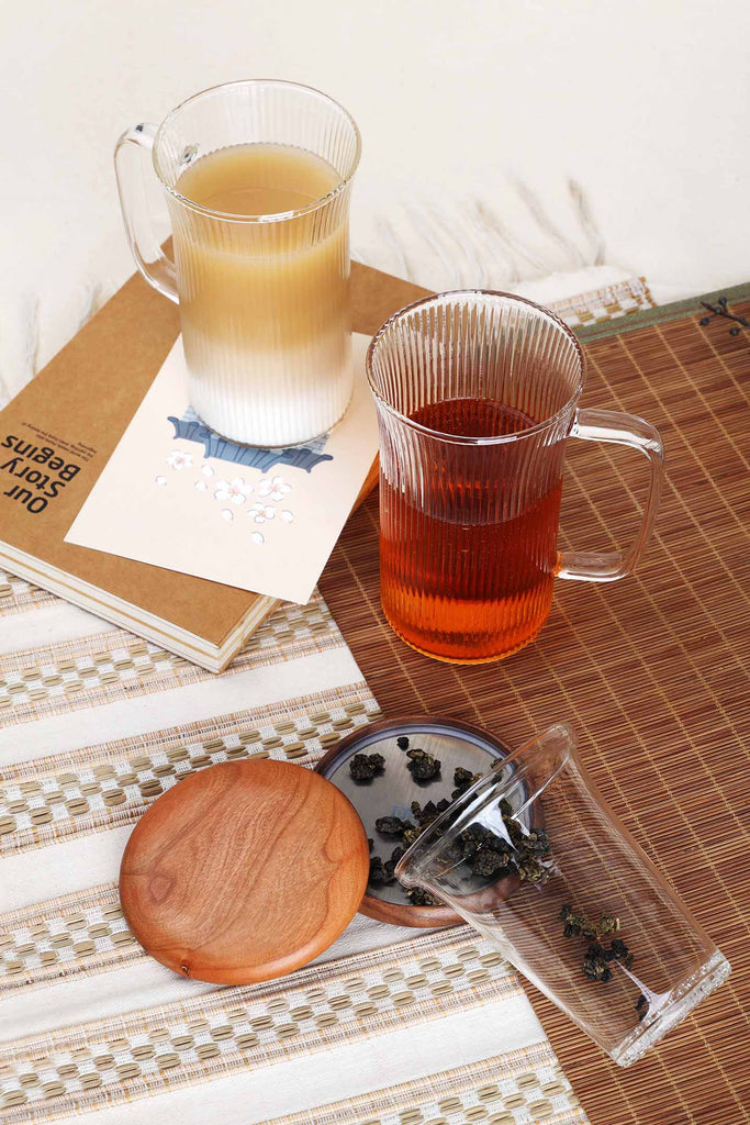 Designer Tea Mug-Silver Lining Glass Infuser Mug 1