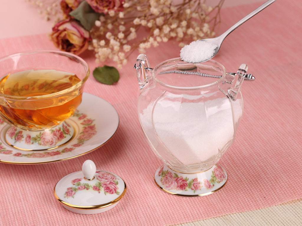 Small Glass Jar-Fusion Rose Sugar Jar 03