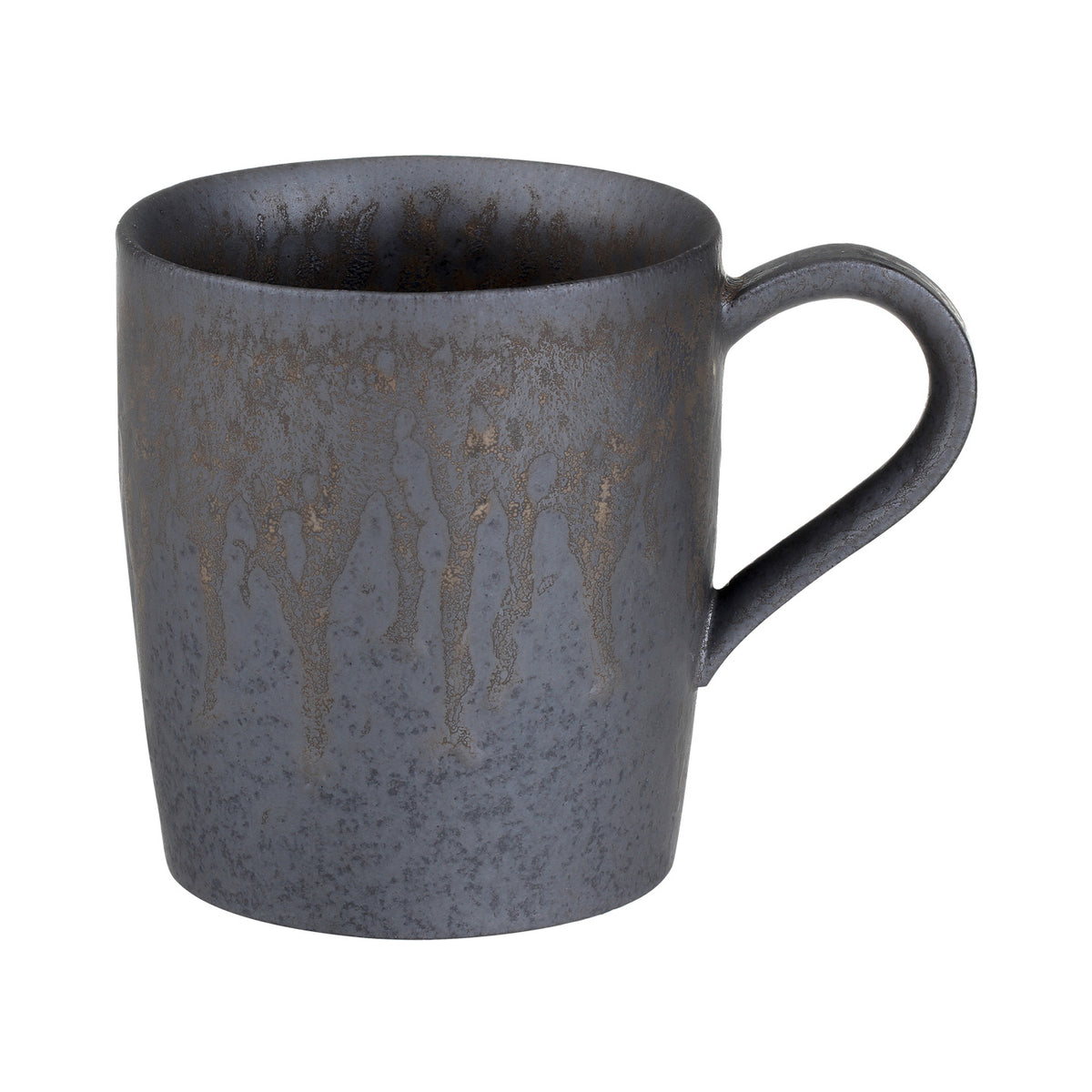 Handmade Pottery Black Steel Tall Mug (Standard)