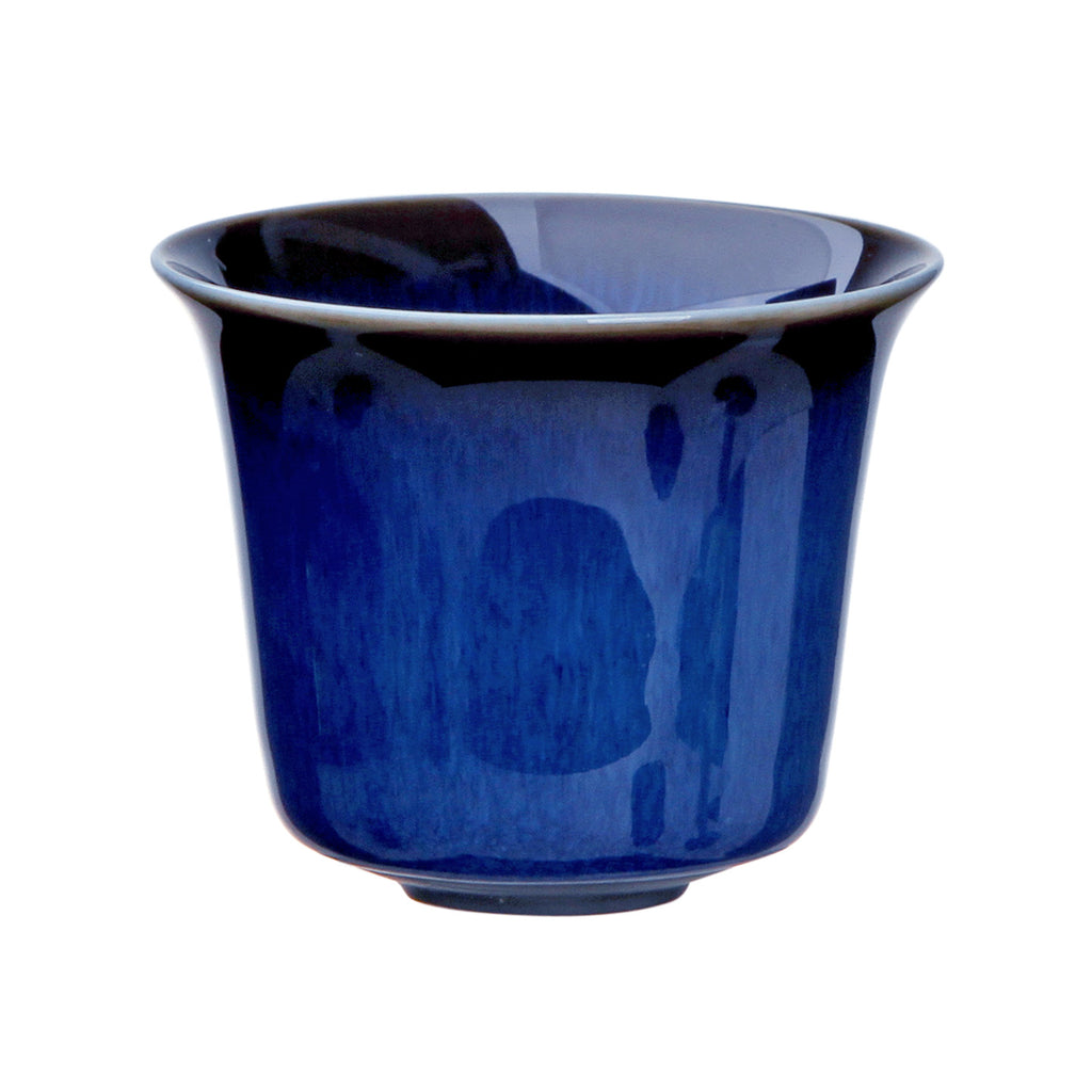 Japanese Style Ceramic Tea Cup-Hare's Fur Glaze Cup Blue