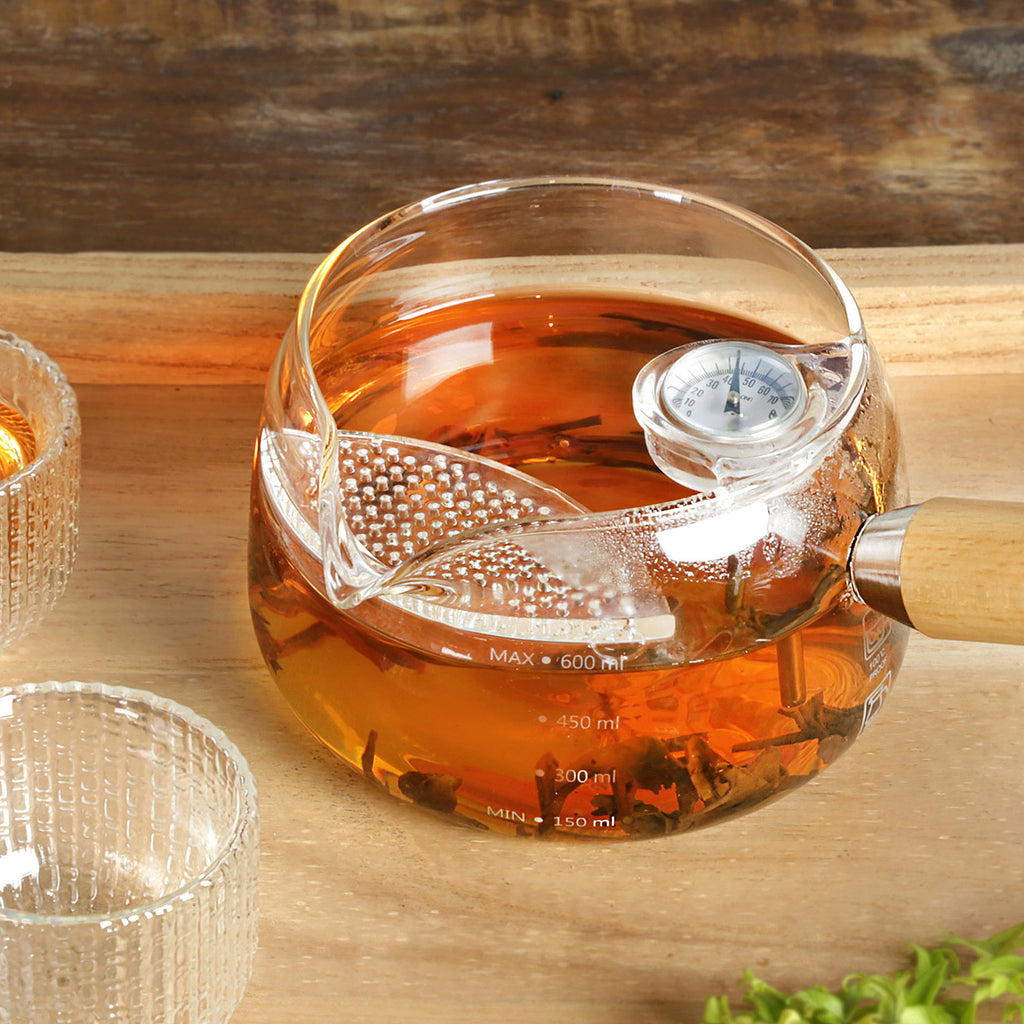 Tea Maker-Simple Thermometer Glass Pot 0
