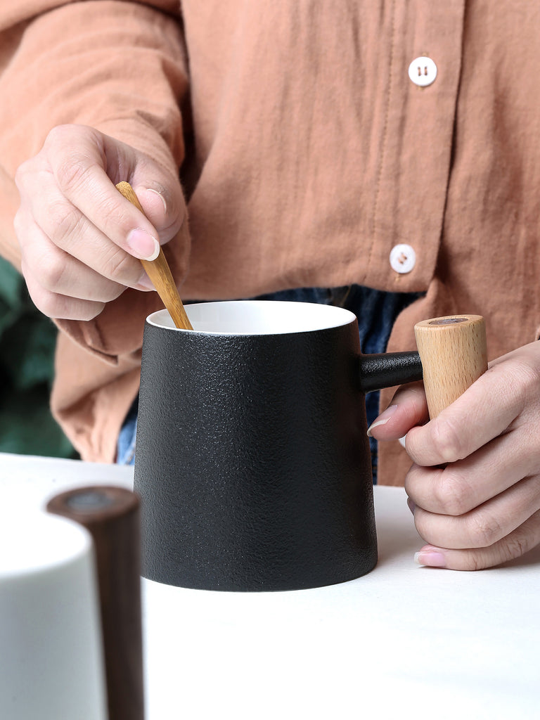 Ceramic Mug with Handle-Woodpecker 13oz 3