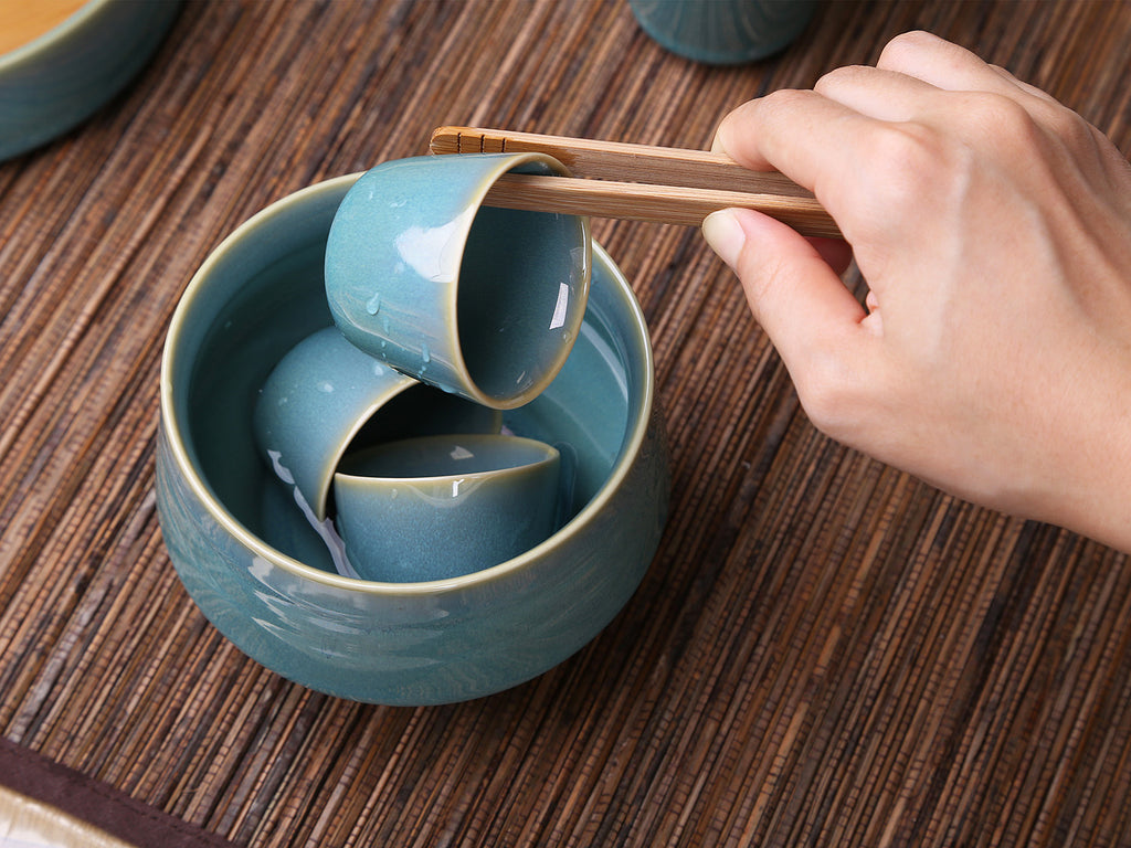 porcelain kung fu teaware-Hares Fu Glaze Water Tray 03