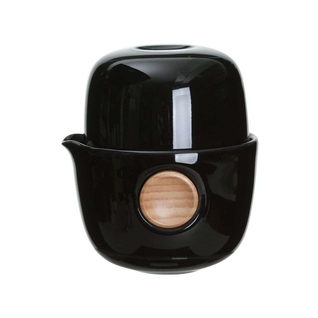 Teapot Set for One-Quicker Tasting Set 4 oz black