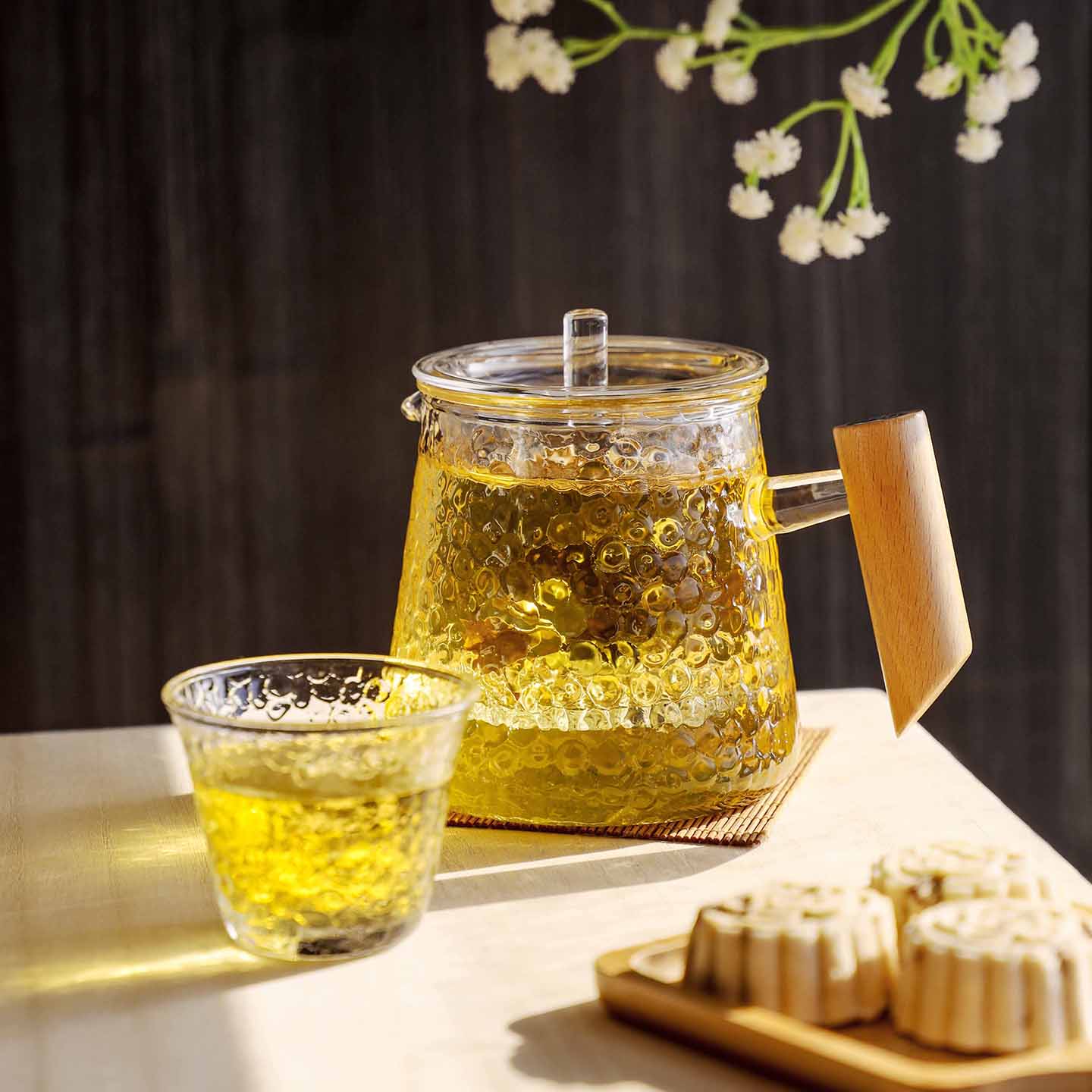 Kleine Glasteekanne – Hammer Impression Infuser Teekanne (400 ml) – EILONG®