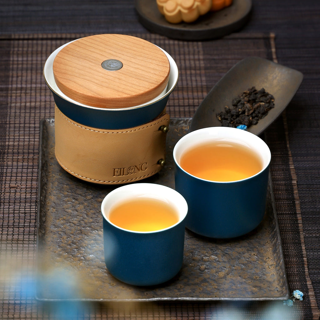 Stylish Teapot Set-Fashionable Leather Double Tea Set 6