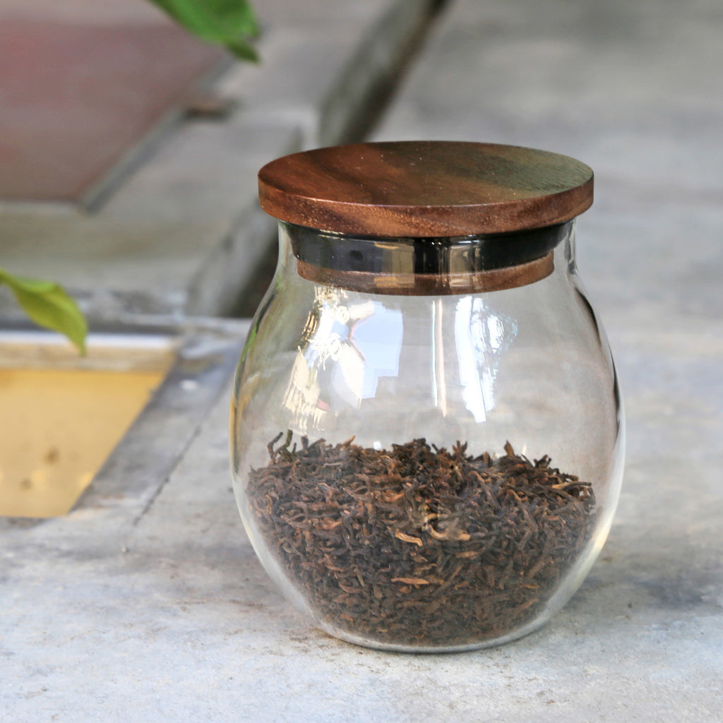 Clear Glass Jar-Classic Glass Tea Jar 300ml 00