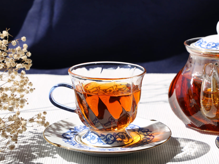 Glass Cup Set - Fusion Asia Coffee Cup and Saucer  EILONG