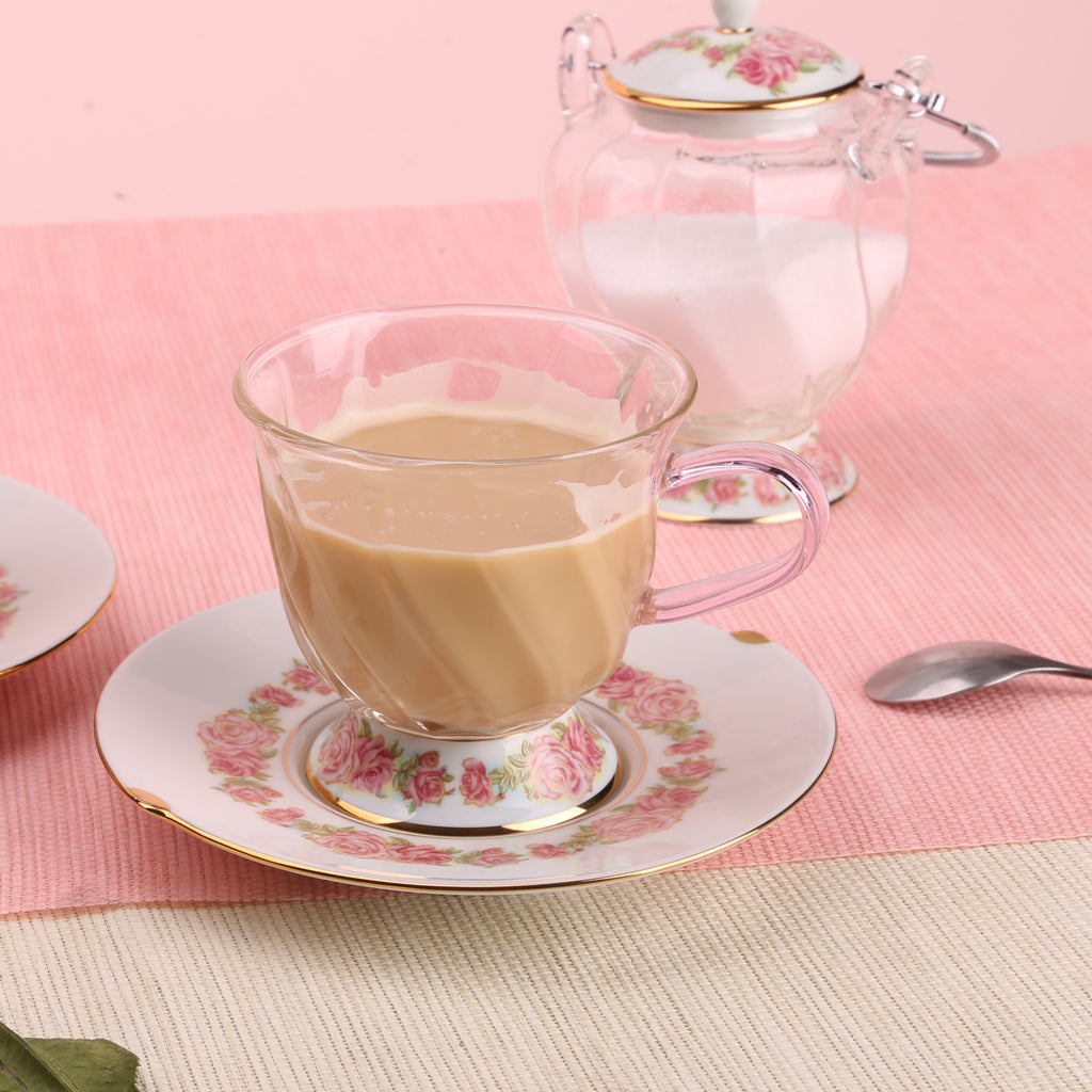 Coffee Cup and Saucer-Fusion Rose 6oz 1