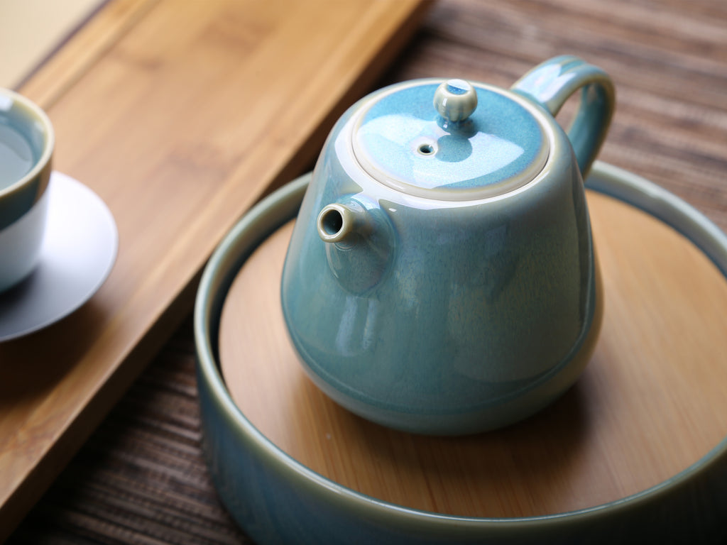 Chinese Teapot-Hare's Fur Glaze Teapot Green 2