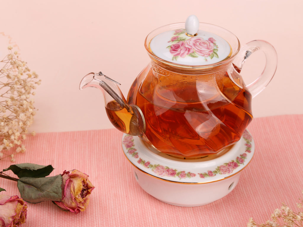 Glass Teapot with Infuser-Fusion Rose 700ml 2