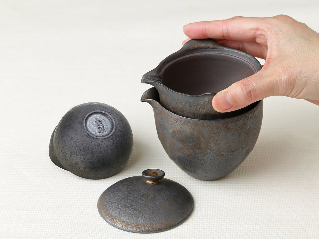 Chinese Teapot Set-Iron Glaze Travel Set 01 5
