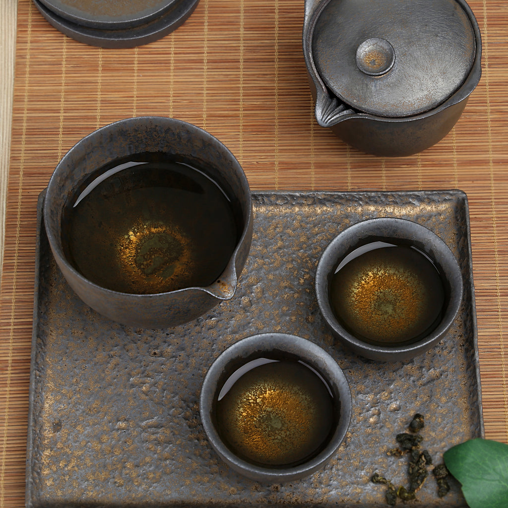 Chinese Teapot Set-Iron Glaze Travel Set 01 7