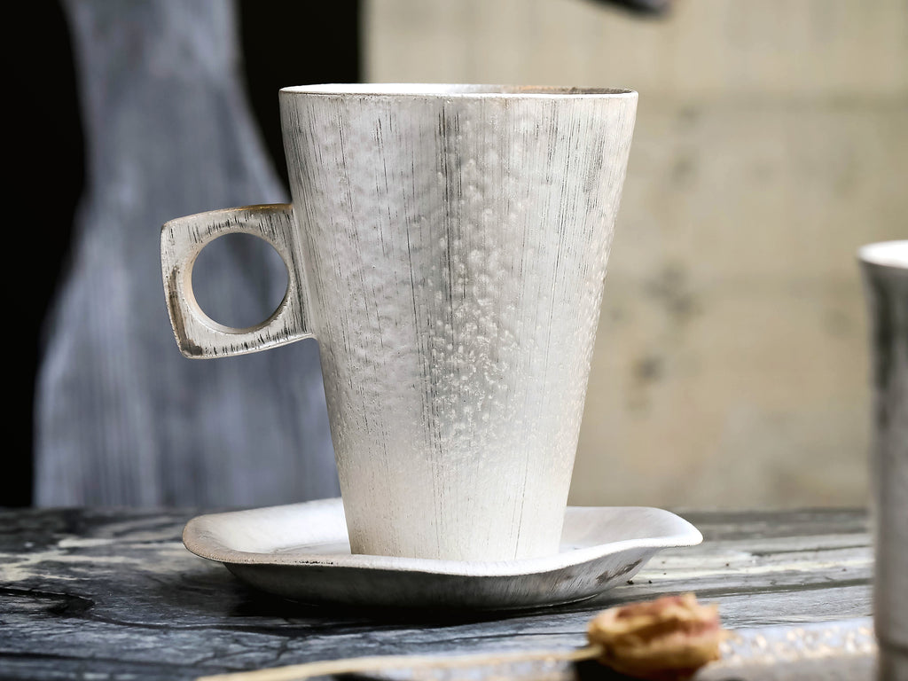 Handmade Ceramic Mug-Silver Glaze Modern 02