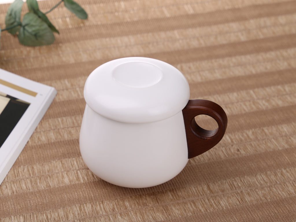 Ceramic Tea Mug with Infuser-The White Truth Infuser Mug 1