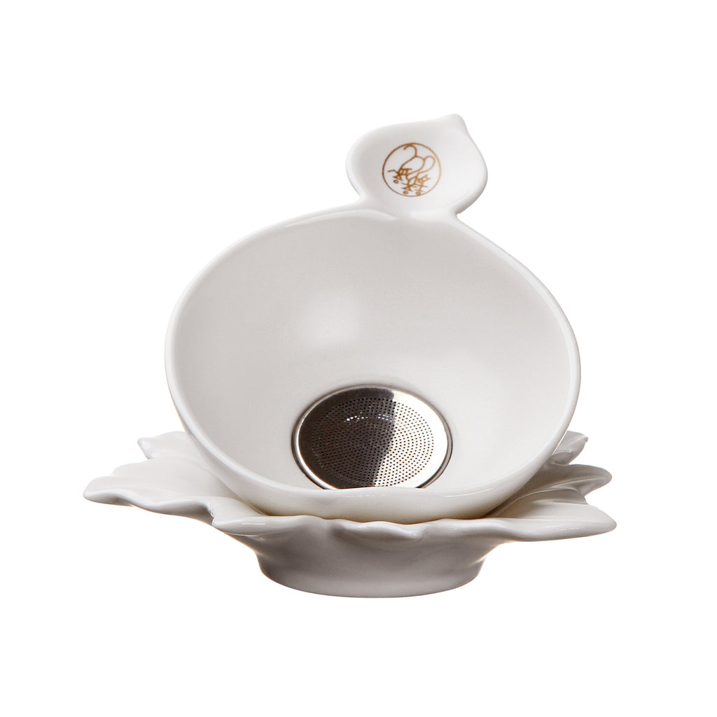 white porcelain Kung Fu Tea Filter Set-chinese cloud tea filter set