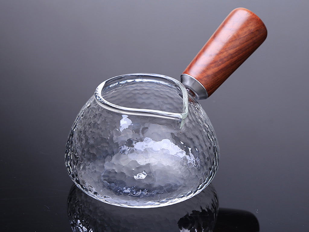 Small Glass Pitcher-Hammer Impression Low 2