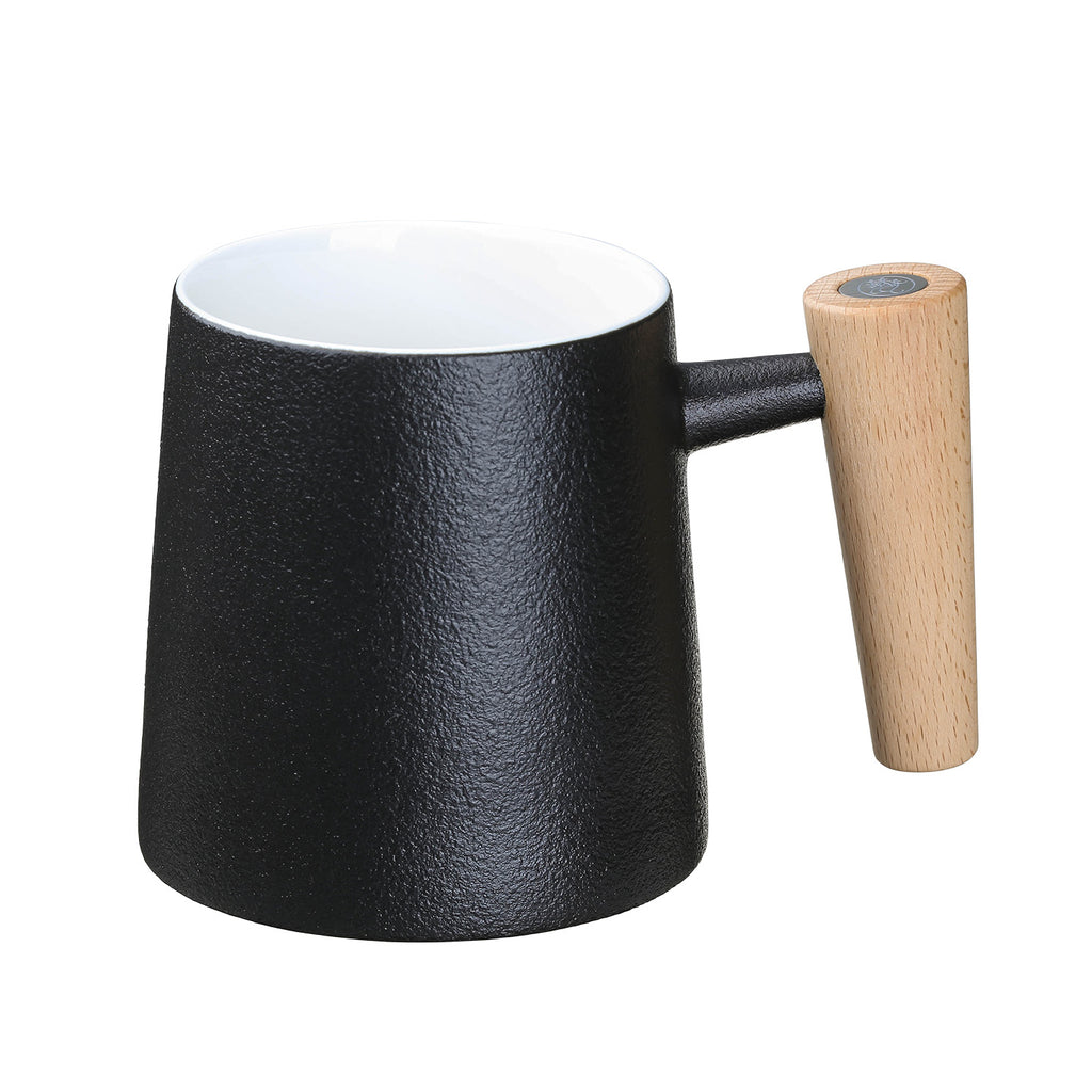 Ceramic Mug with Handle-Woodpecker 13oz black