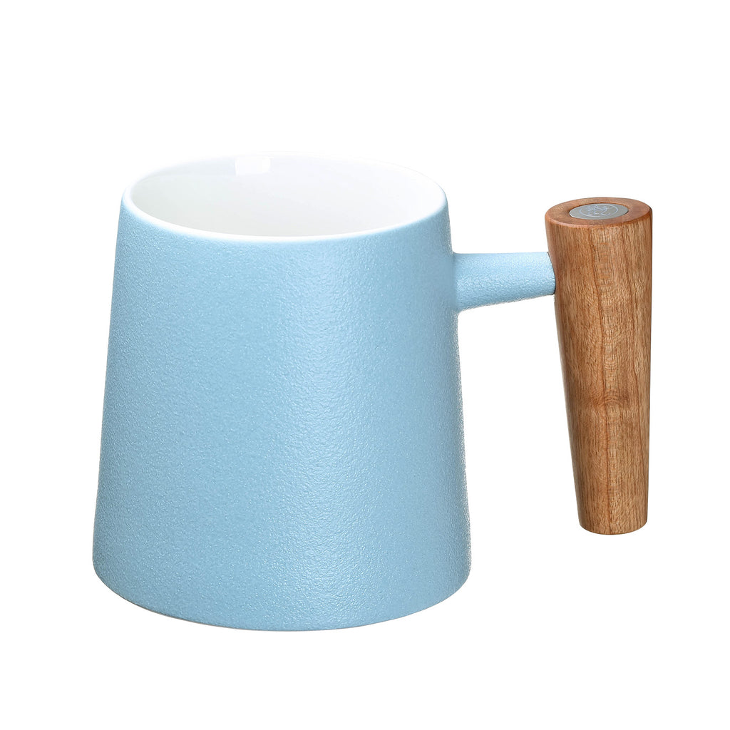 Ceramic Mug with Handle-Woodpecker 13oz blue