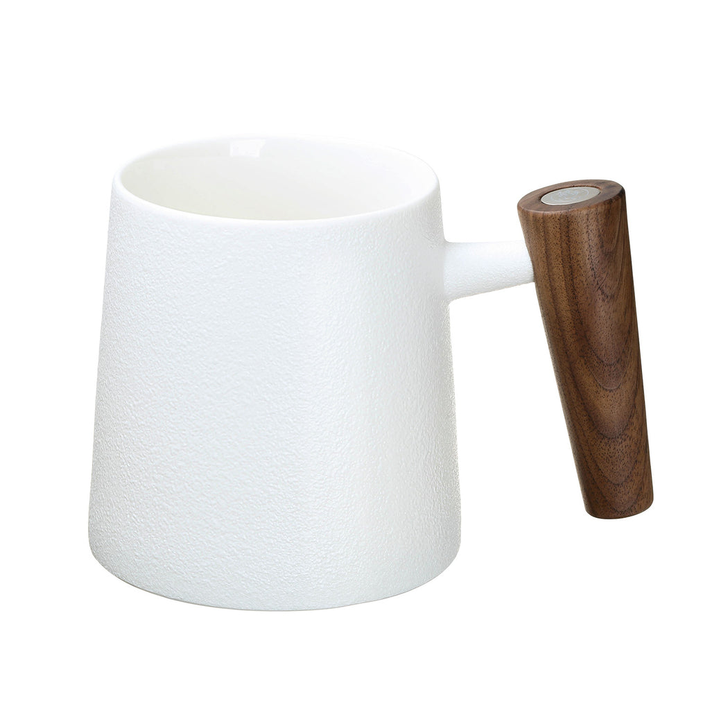 Ceramic Mug with Handle-Woodpecker 13oz white