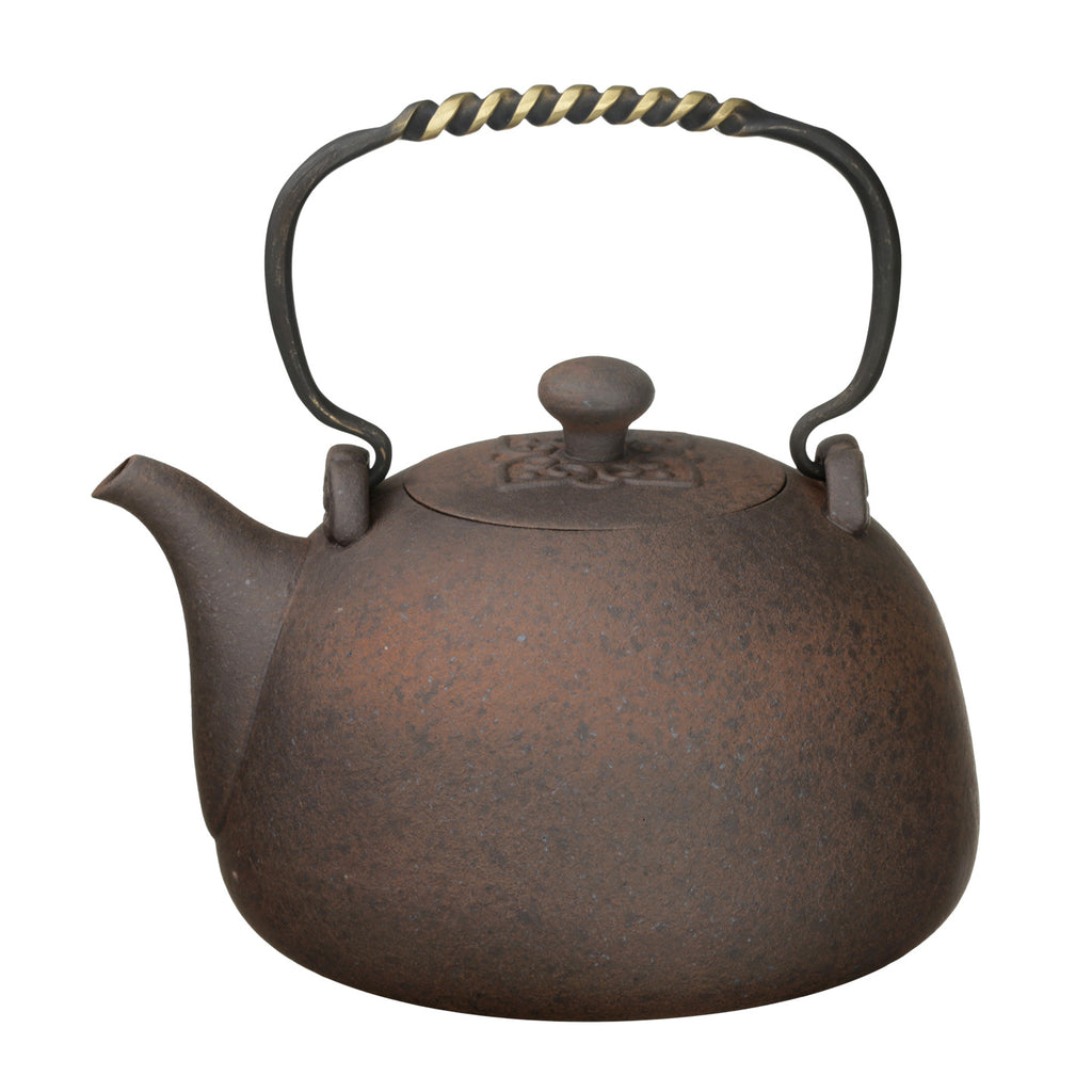 Ceramic Tea Kettle-Crescent Spring Kettle 1300ml rust