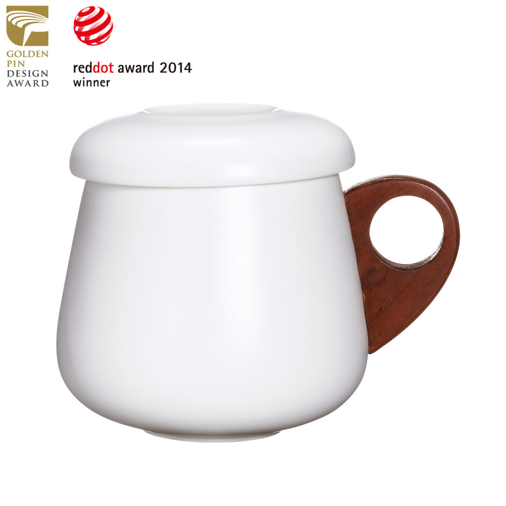 Ceramic Tea Mug with Infuser-The White Truth Infuser Mug