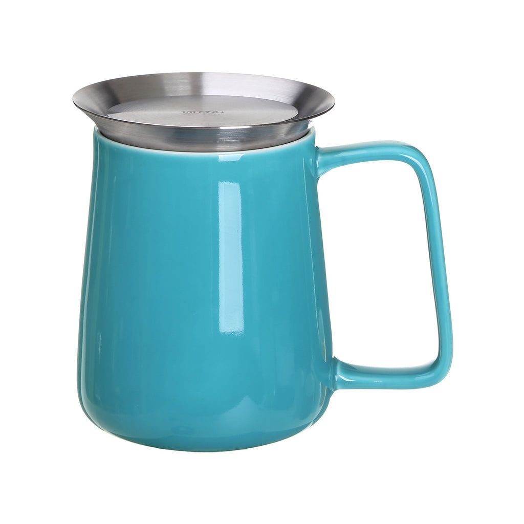 ceramic teapot with filter-tea life 360 blue 15oz