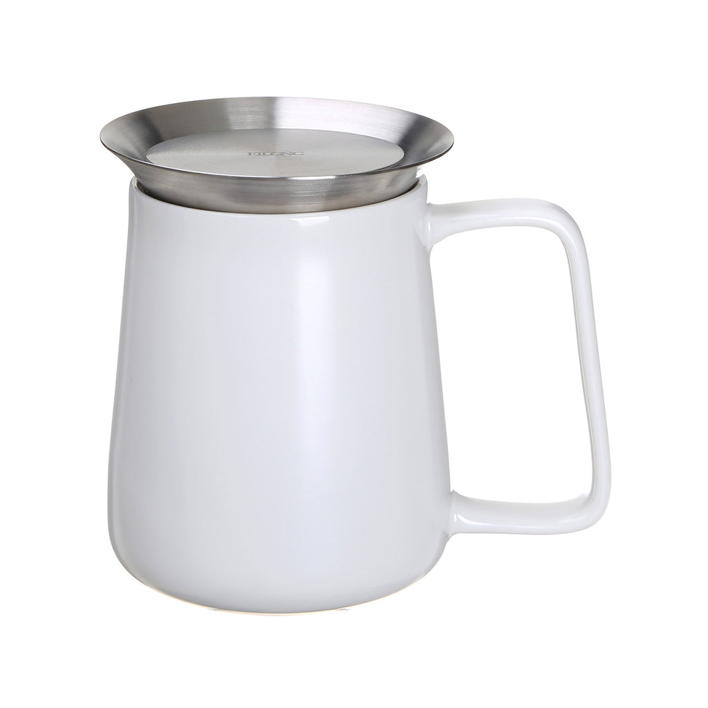 ceramic teapot with filter-tea life 360 white 15oz