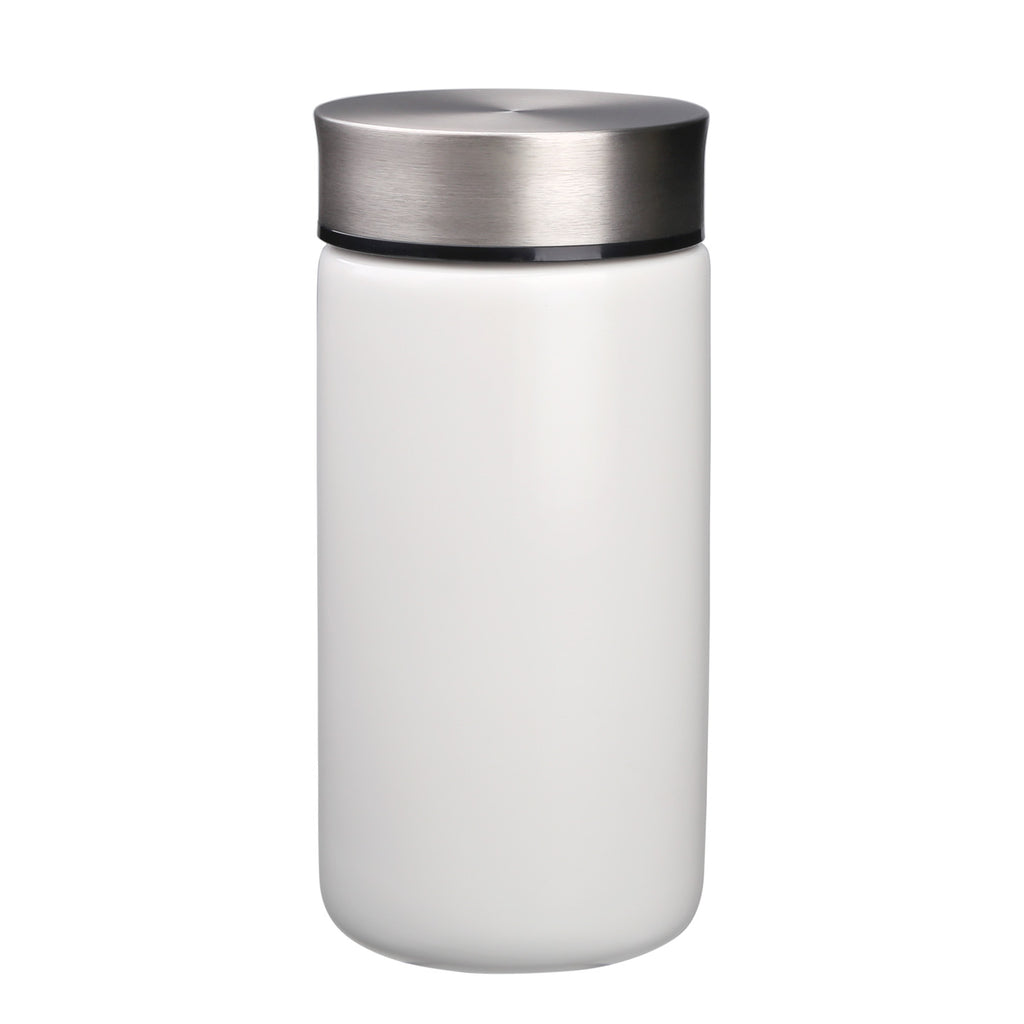 Ceramic Water Bottle-Traveller Bottle with Filter white