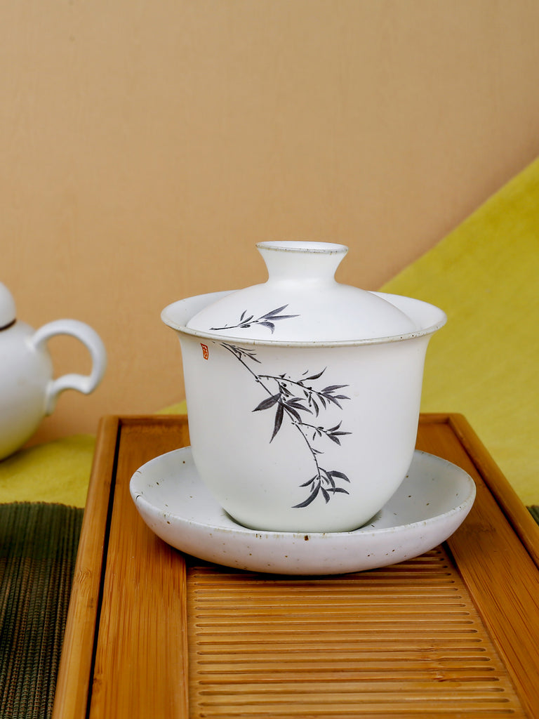 Chinese Gaiwan for Gongfu Tea-Art Yellow Glaze 1