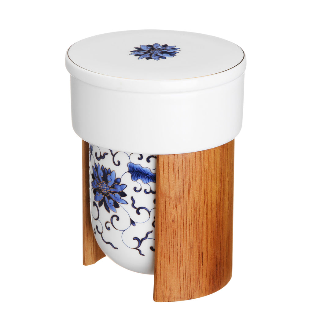 Chinese Tea Mug-Meditation Cover Mug lotus 2