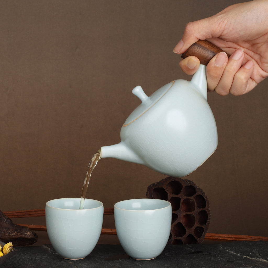 Chinese Teapot-Bluish Green Ru Ware 5