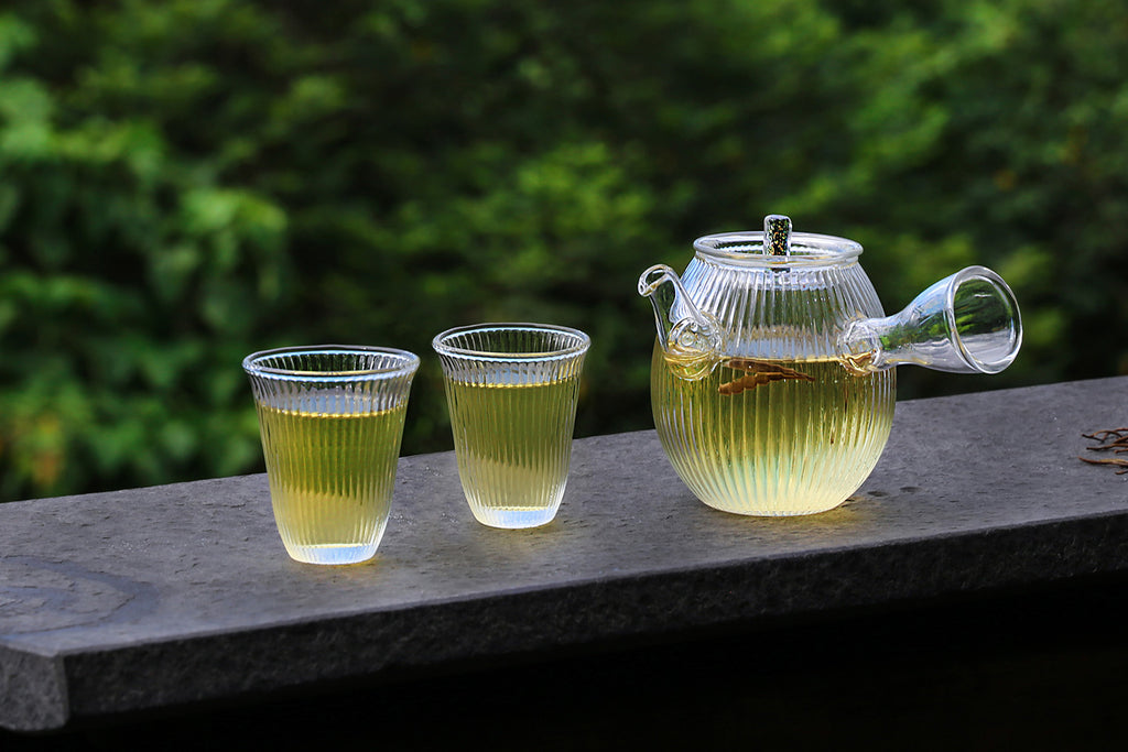 Clear Cup Set for GongFu Tea-Silver Lining Glass Cup 6
