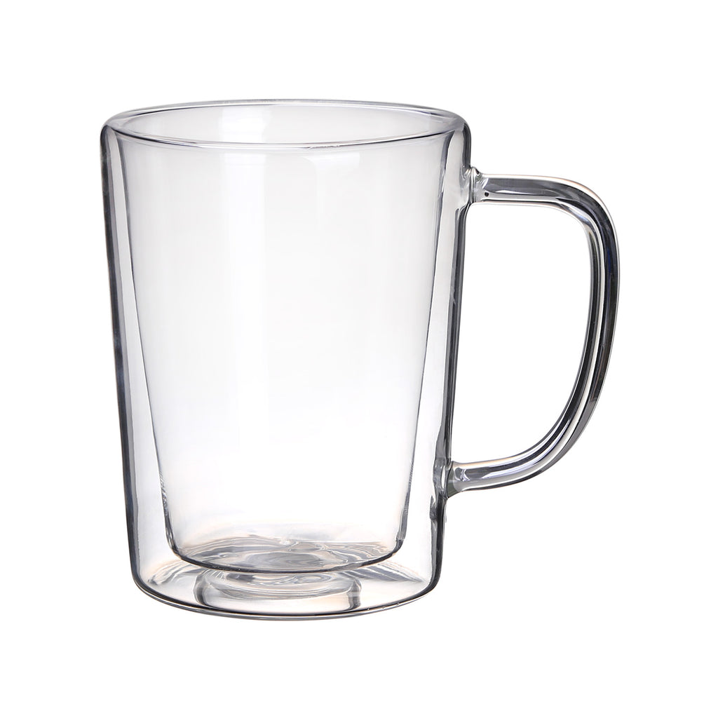 Clear Glass Coffee Cup-Double Wall Cup 12oz