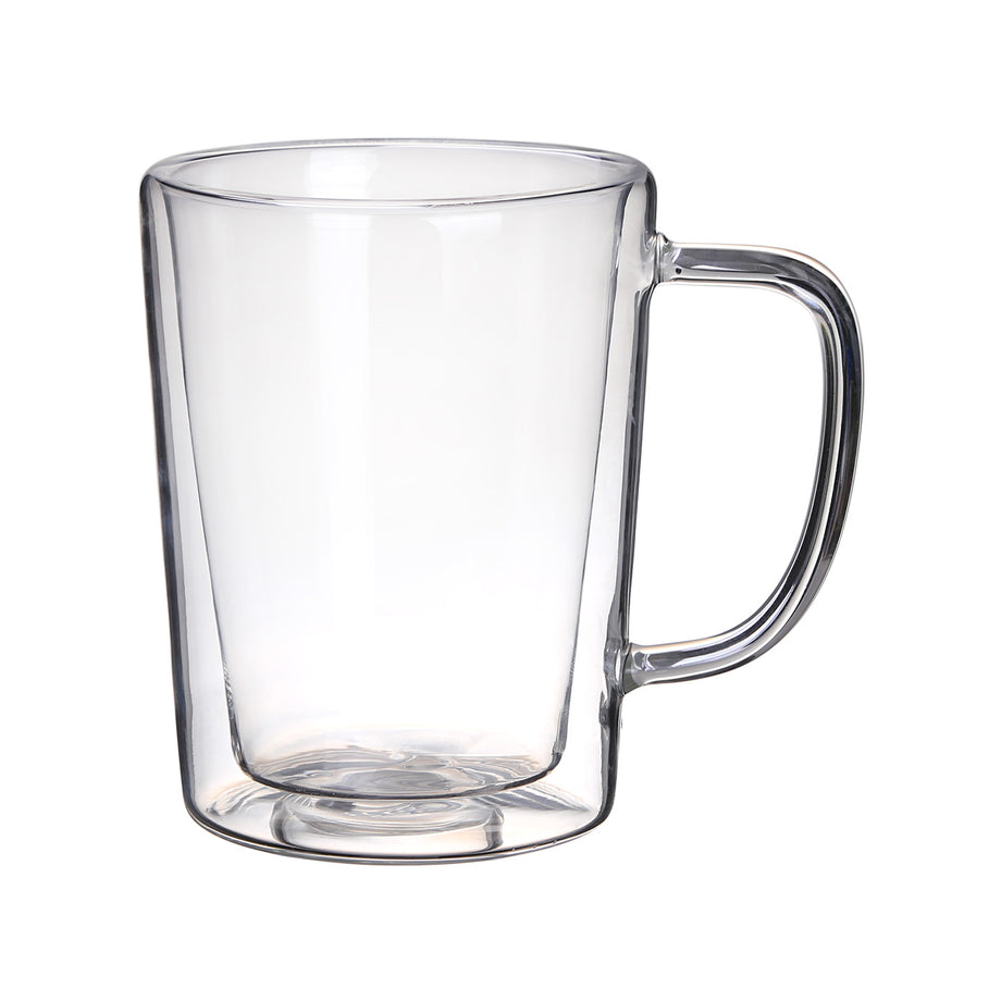 10 oz. Double Wall Glass Coffee Mug w/ Custom Logo Cups