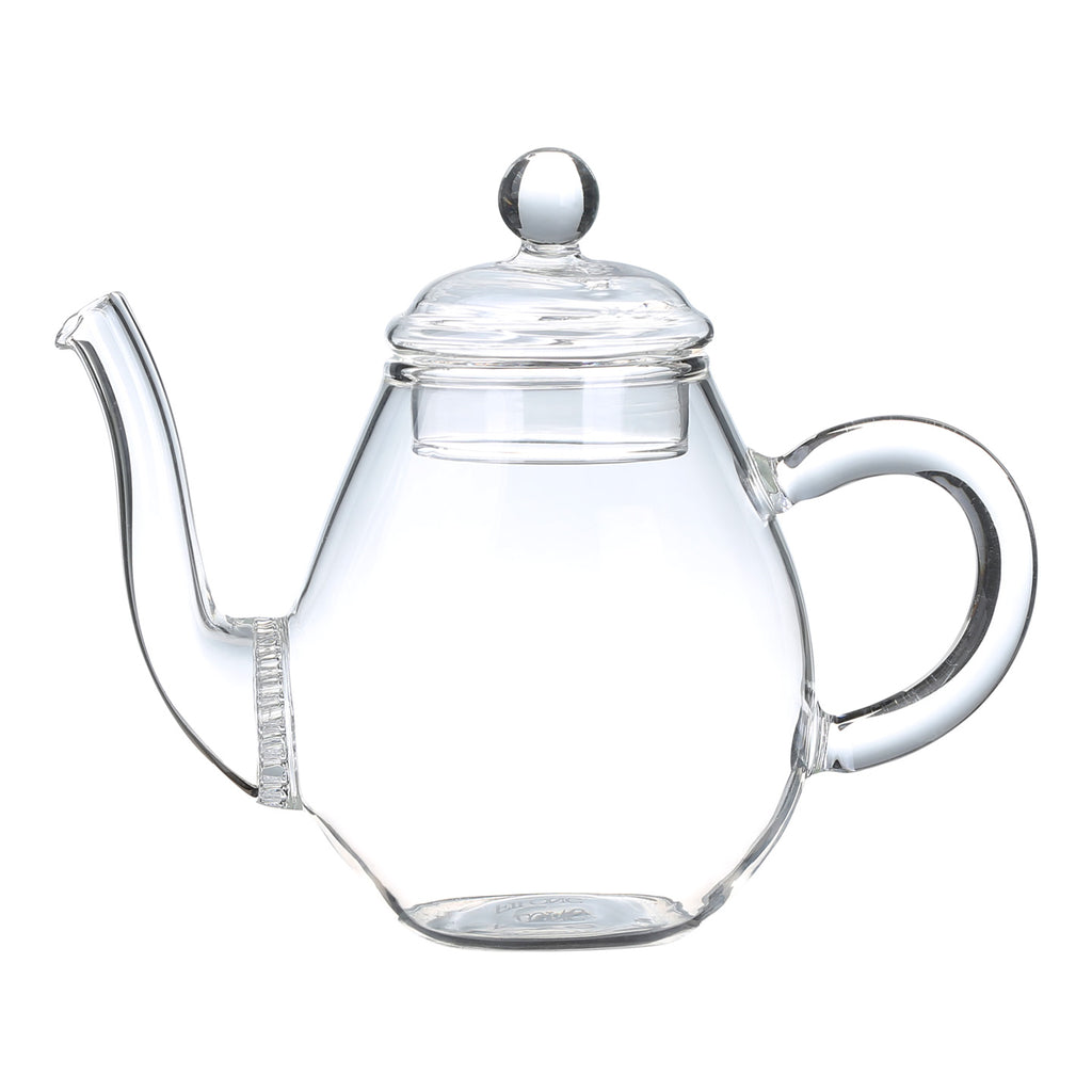 Clear Glass Teapot-Classical Pear Shape