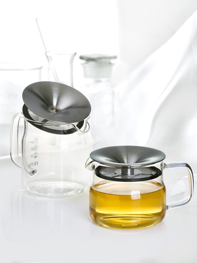 Clear Glass Teapot-Waterfall Filter Pot 350ml 6