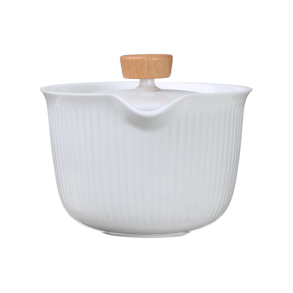 Cute Teapot Set-Burnt Cream Sharing Set white