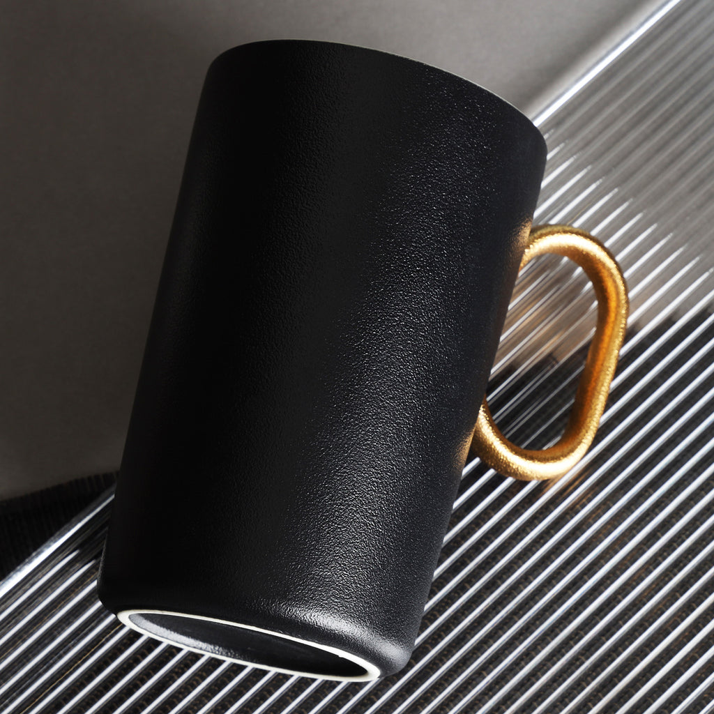 Designer Ceramic Tea Cup with Filter-Golden Circle Filter Cup 6
