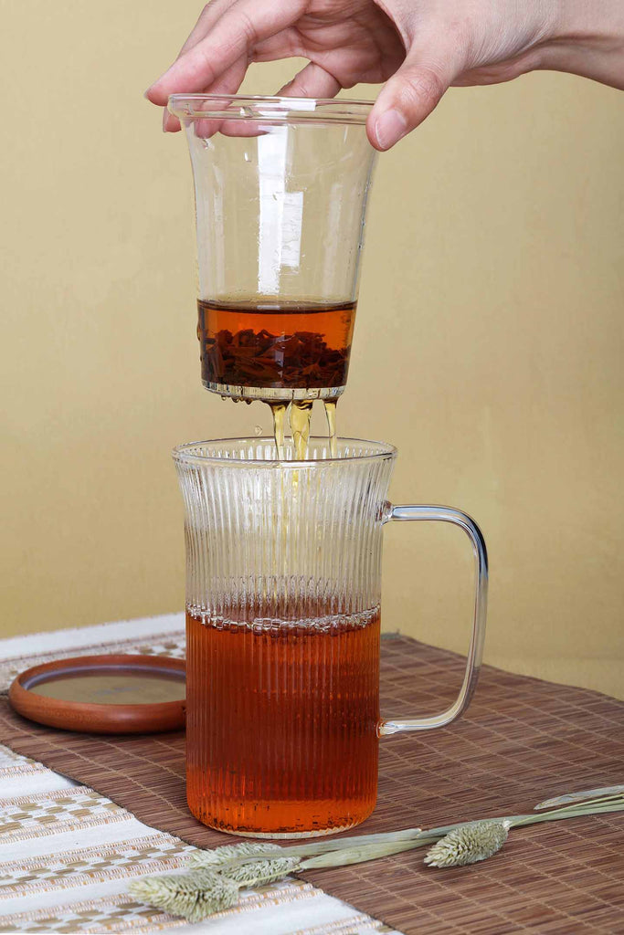 Designer Tea Mug-Silver Lining Glass Infuser Mug 3