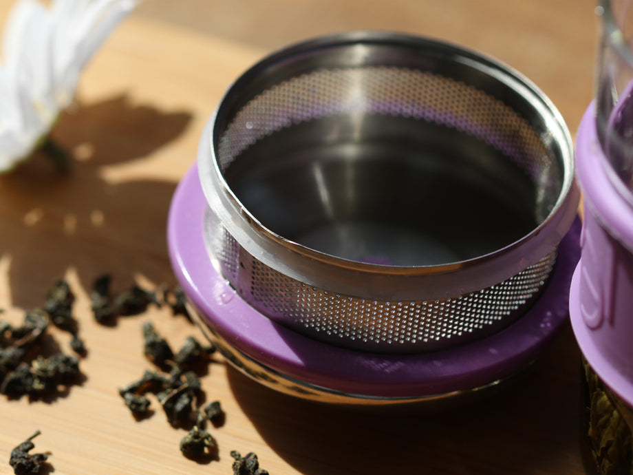 ガラスティーポット - カラフルなリングイージーティーポット 400ml