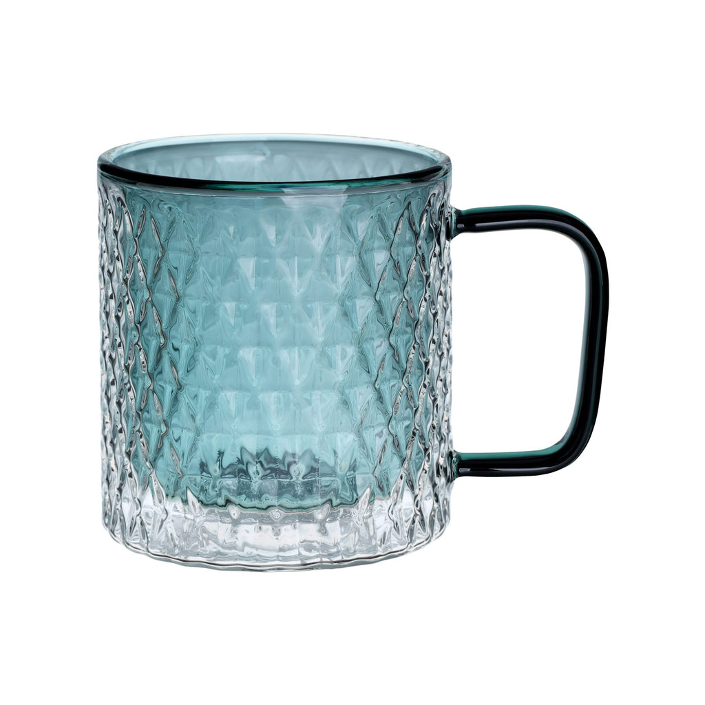 Glass Coffee Mug-Eternal Double Wall Mug 11oz green
